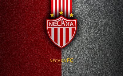Club Necaxa, Impulsora del Deportivo Necaxa, 4k, la texture de la peau, le logo, les Mexicains du club de football rouge blanc lignes, Liga MX, Primera Division, Aguascalientes, au Mexique, en football