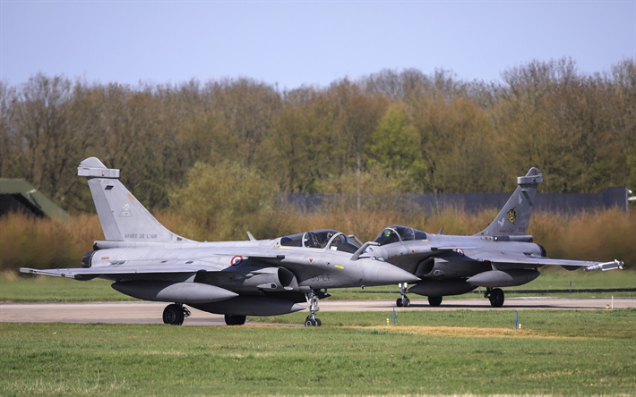 Dassault Rafale, l&#39;arm&#233;e de l&#39;Air fran&#231;aise, de la chasse fran&#231;aise, a&#233;rodrome militaire, de la piste, des avions militaires, avions de combat modernes
