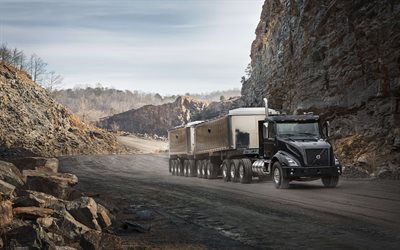 Volvo VNX, 4k, offroad, 2018 truck, LKW, articulated vehicle, VNX-series, semi-trailer truck, trucks, Volvo
