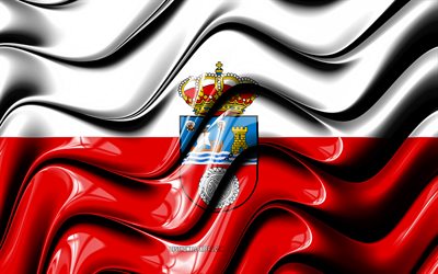 La cantabrie drapeau, 4k, les Provinces de l&#39;Espagne, circonscriptions administratives, le Drapeau de la Cantabrie, art 3D, la Cantabrie, les provinces espagnoles, la Cantabrie 3D drapeau, Espagne, Europe