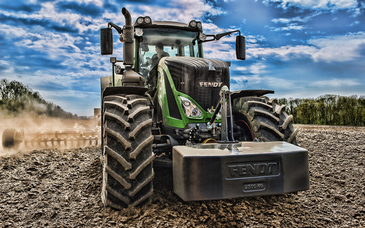 Fendt 927 Vario, 4k, HDR, 2019 tractors, plowing field, agricultural machinery, tractor in the field, agriculture, Fendt