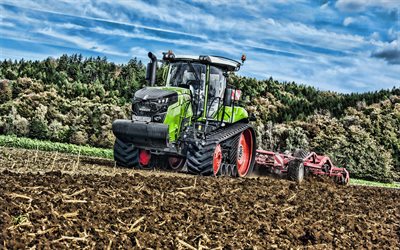 Fendt 934 Vario MT, 4k, HDR, 2019 tractors, plowing field, crawler, agricultural machinery, tractor in the field, agriculture, Fendt