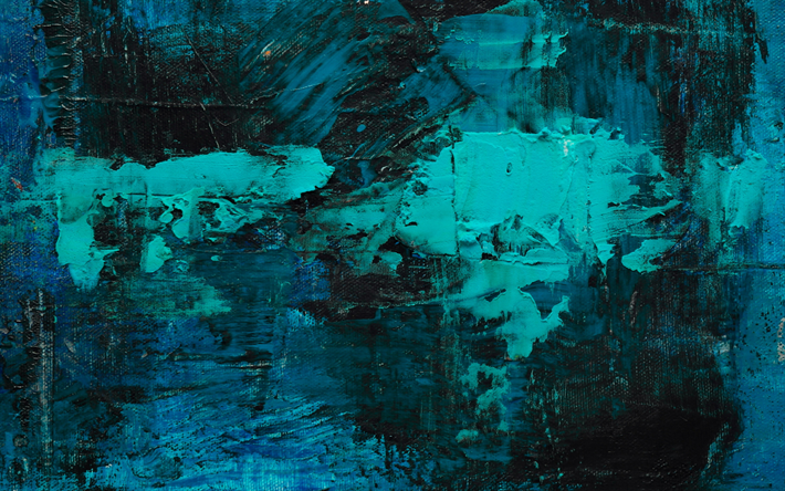 blu grunge, texture, pittura a olio, creativo, sfondo blu, arte, pittura, grunge background