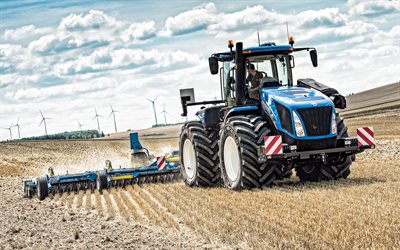 New Holland T9, TIER 2, Agricultural Tractors, field, modern agricultural machinery, tractors, New Holland
