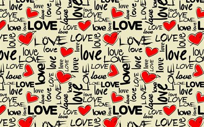 الحب خلفية مجردة, 4k, الحب القوام, الإبداعية, الجرونج, الحب خلفيات, الفن التجريدي