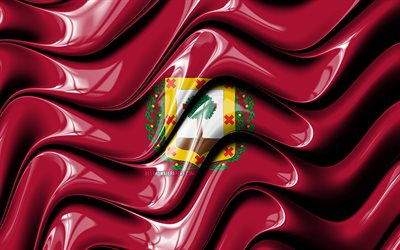 Biscay flag, 4k, Provinces of Spain, administrative districts, Flag of Biscay, 3D art, Biscay, spanish provinces, Biscay 3D flag, Spain, Europe