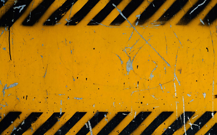 svart f&#246;rsiktighet remsor, 4k, grunge, varning bakgrund, gul bakgrund, gula linjer, varning band