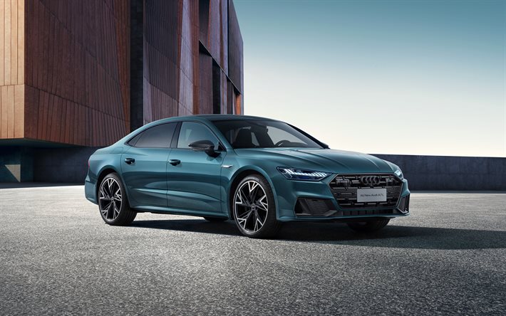 Audi A7L, 4k, luksusautot, 2021 autoa, saksalaiset autot, 2021 Audi A7L, Audi