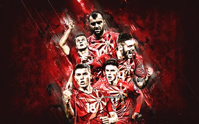 Kuzey Makedonya milli futbol takımı, kırmızı taş zemin, Kuzey Makedonya, futbol, Goran Pandev, Enis Bardhi