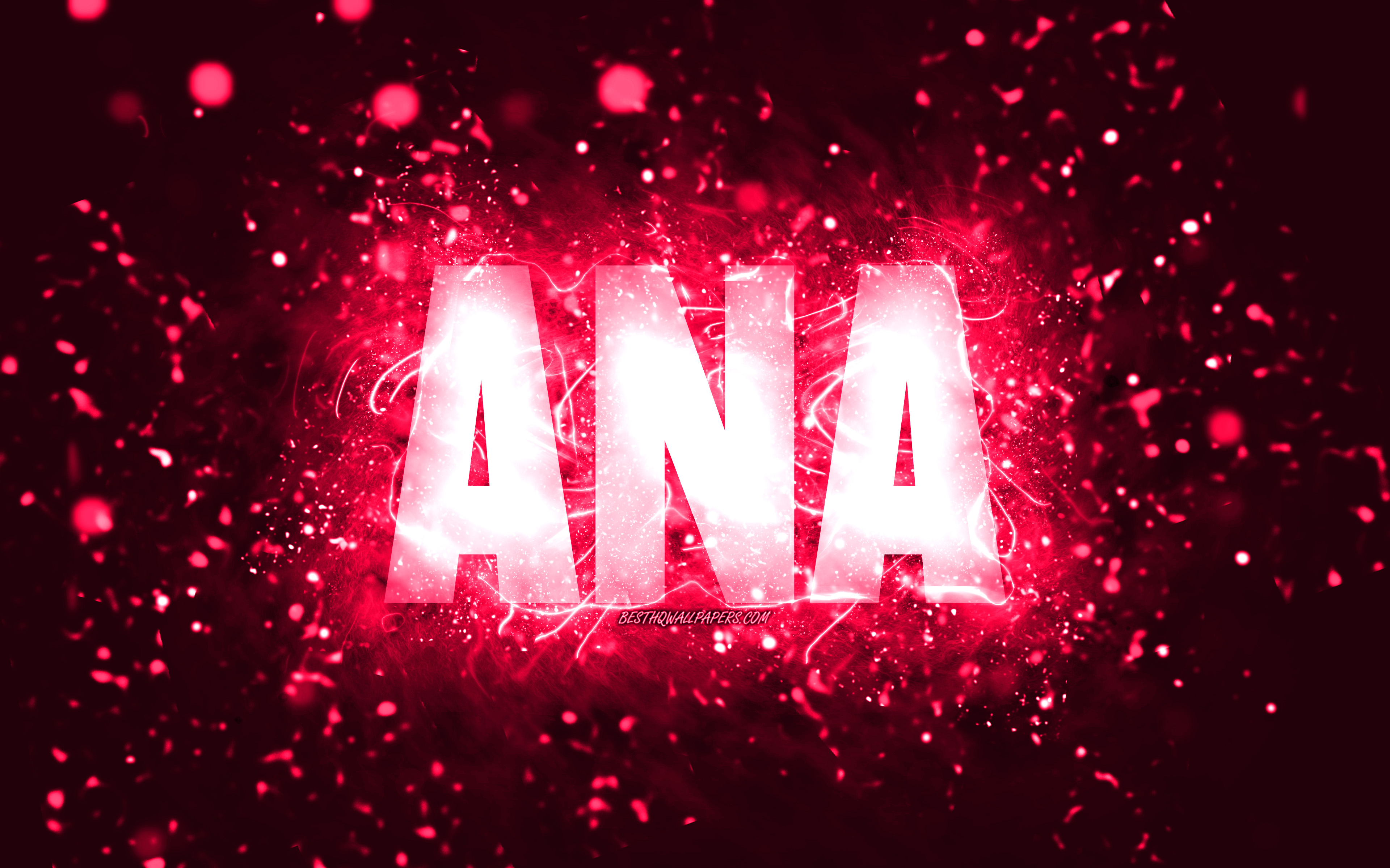 Descargar fondos de pantalla Joyeux anniversaire Ana, 4k, néons roses, nom  d'Ana, créatif, Ana Joyeux anniversaire, anniversaire d'Ana, noms féminins  américains populaires, photo avec le nom d'Ana, Ana monitor con una  resolución