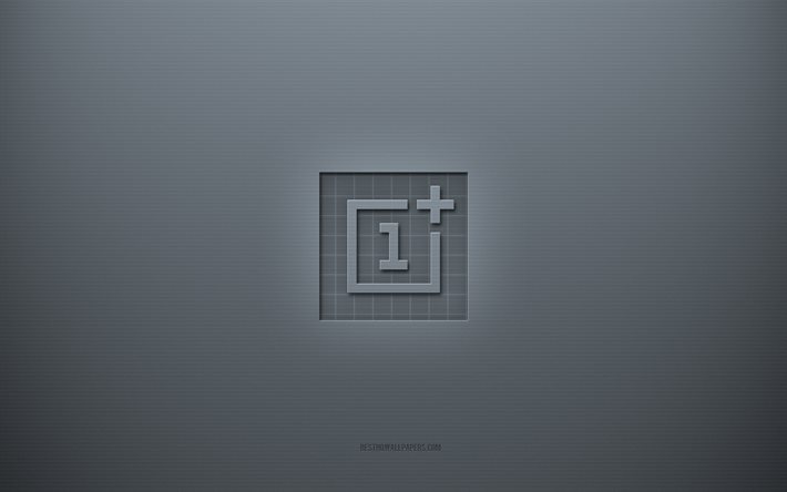 Download wallpapers OnePlus logo, gray creative background, OnePlus emblem,  gray paper texture, OnePlus, gray background, OnePlus 3d logo for desktop  free. Pictures for desktop free