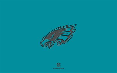 Philadelphia Eagles, blue background, American football team, Philadelphia Eagles emblem, NFL, USA, American football, Philadelphia Eagles logo