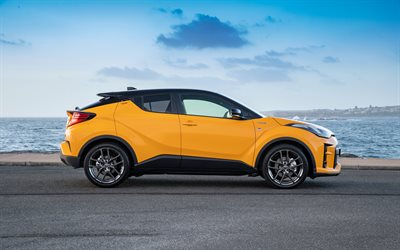 Toyota C-HR GR Sport, 2021, side view, exterior, new yellow C-HR, Japanese cars, Toyota