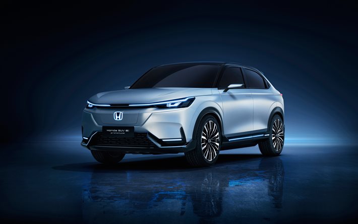 Honda SUV e prototype, 4k, crossovers, voitures 2021, voitures &#233;lectriques, voitures japonaises, Honda