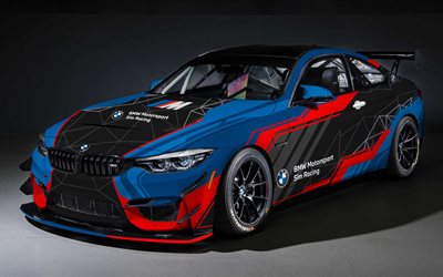 BMW M4 GT4, 2021, exterior, front view, tuning M4, race car, BMW Motorsport, German sports cars, BMW