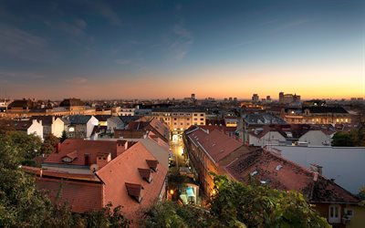 Z&#252;rich, kaupunkien peyzad, Sveitsi, kaupunkien panorama, kattojen taloa