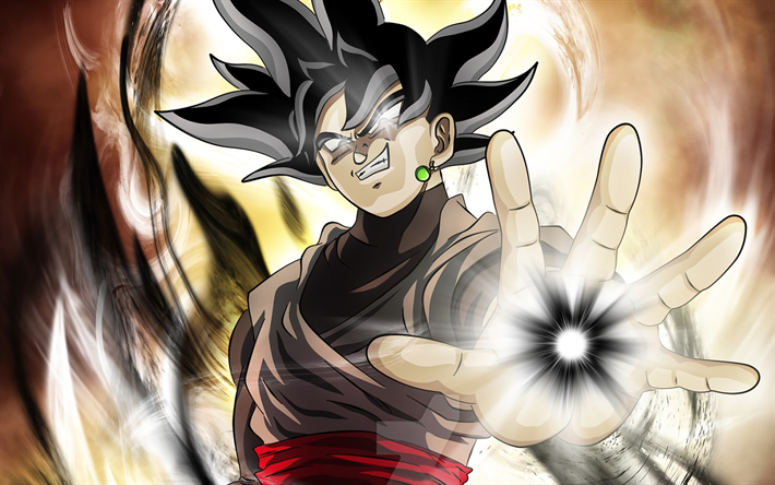 Noir Goku, de la magie, de l&#39;art, DBS, manga, son Gok&#251; en Noir, illustrations, Dragon Ball Super, Goku