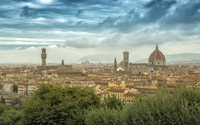 Bargello, Firenzen Katedraalista, Firenze, kaupunkikuva, panorama, vanha kaupunki, kaunis arkkitehtuuri, Italia