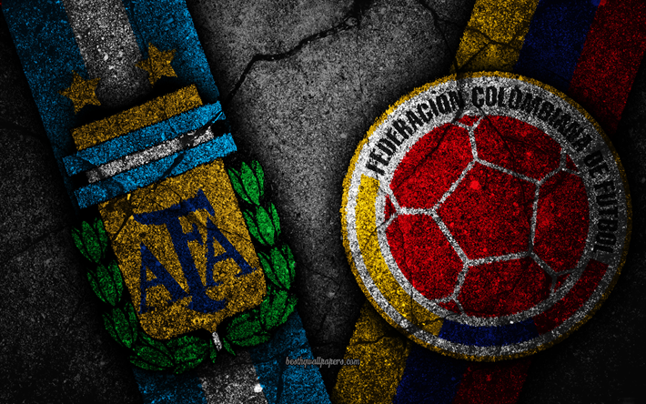 Argentina vs Colombia, 2019 Copa America, Group B, creative, grunge, Copa America 2019 Brazil, Argentina National Team, Colombia National Team