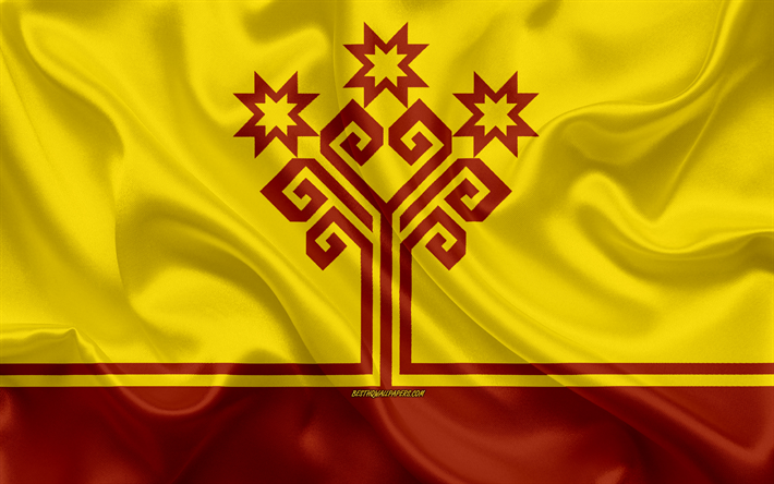 Flag of Chuvashia, 4k, silk flag, Federal subjects of Russia, Chuvashia flag, Russia, silk texture, Chuvashia Republic, Russian Federation