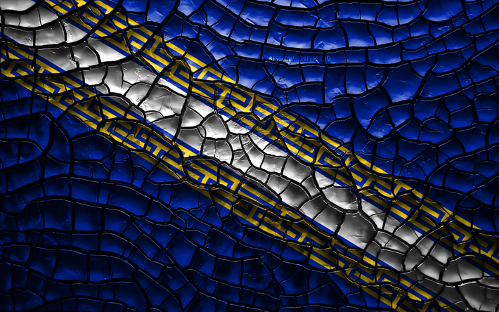 Flag of Champagne, 4k, french provinces, cracked soil, France, Champagne flag, 3D art, Champagne, Provinces of France, administrative districts, Champagne 3D flag, Europe
