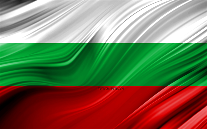 4k, b&#250;lgaro bandera, los pa&#237;ses Europeos, 3D ondas, la Bandera de Bulgaria, los s&#237;mbolos nacionales, Bulgaria 3D de la bandera, el arte, Europa, Bulgaria