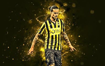 Aleksandar Prijovic, s&#233;rvio jogadores de futebol, Al-Ittihad FC, Campeonato Saudita, futebol, Prijovic, Al-Ittihad Jeddah, luzes de neon