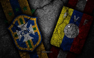 Brazil vs Venezuela, 2019 Copa America, Group A, creative, grunge, Copa America 2019 Brazil, Venezuela National Team, Brazil National Team, Conmebol
