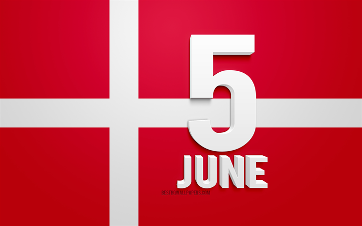 5 de junho de, Grundlovsdag, Dinamarca, Dia Da Constitui&#231;&#227;o, Feriados na Dinamarca, Arte 3d, bandeira da Dinamarca, feriados nacionais
