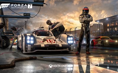 4k, Forza Motorsport 7, 2017 pelej&#228;, juliste, kilpa-simulaattori
