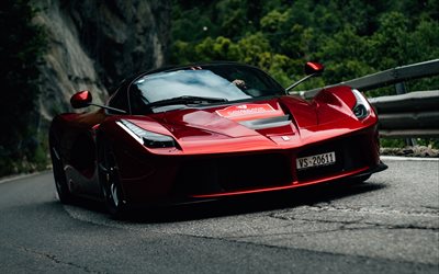 Ferrari LaFerrari, F150, 2018 cars, road, supercars, red LaFerrari, Ferrari