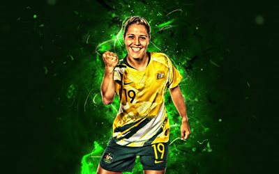 Katrina Gorry, Australia National Team, fan art, soccer, footballers, neon lights, Katrina-Lee Gorry, Australian football team, female soccer