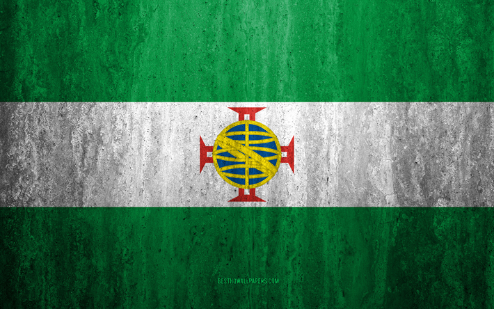 旗のCisplatina, 4k, 石背景, ブラジルの状態, グランジフラグ, Cisplatina状態フラグ, ブラジル, グランジア, Cisplatina, フラグのブラジル国