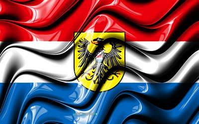 Heilbronn Bandeira, 4k, Cidades da Alemanha, Europa, Bandeira de Heilbronn, Arte 3D, Heilbronn, Cidades alem&#227;s, Heilbronn 3D bandeira, Alemanha
