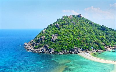 A Ilha De Koh Tao, Ilha tailandesa, Golfo da Tail&#226;ndia, Ko Tao, ilha tropical, viagens de ver&#227;o, Tail&#226;ndia, seascape, bela lagoa, conceitos de viagens, Chumphon Arquip&#233;lago