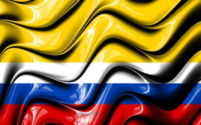 Napo flag, 4k, Provinces of Ecuador, administrative districts, Flag of Napo, 3D art, Napo Province, ecuadorian provinces, Napo 3D flag, Ecuador, South America, Napo