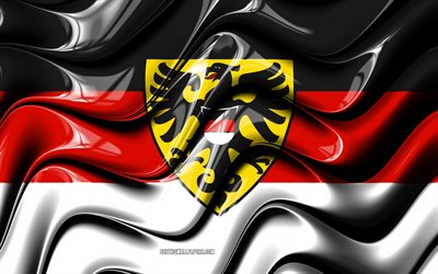 Reutlingen Bandeira, 4k, Cidades da Alemanha, Europa, Bandeira de Reutlingen, Arte 3D, Reutlingen, Cidades alem&#227;s, Alemanha 3D bandeira, Alemanha