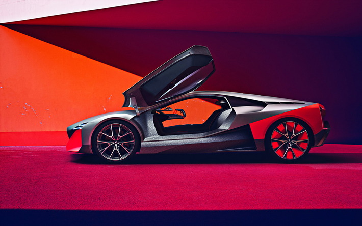BMW Vision M Next, 2020, side view, exterior, new supercar, German sports cars, BMW