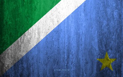 Bandeira de Mato Grosso do Sul, 4k, pedra de fundo, Estado brasileiro, grunge bandeira, Mato Grosso do Sul bandeira do Estado, Brasil, grunge arte, Mato Grosso do Sul, bandeiras dos estados Brasileiros