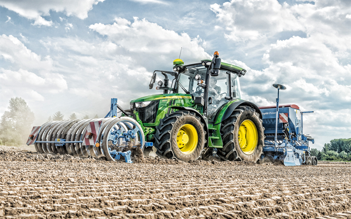 John Deere 5125R, 5R-Serien, nya traktor, s&#229;dd begrepp, jordbruksmaskiner, John Deere