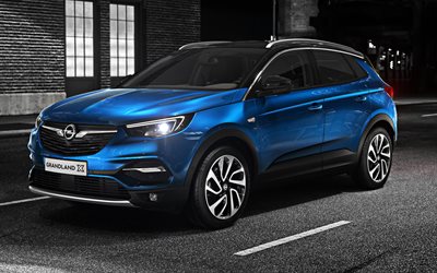 Opel Grandland X, 2019, vista frontal, exterior, crossover compacto, novo azul Grandland X, Carros alem&#227;es, Opel