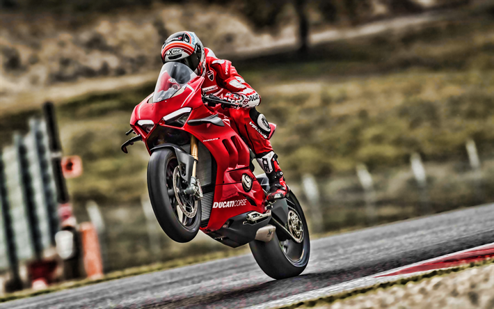 Ducati Panigale V4R, 4k, pista de carreras, 2019 motos, moto gp, superbikes, 2019 Ducati Panigale V4R, italiano de motocicletas, Ducati, HDR