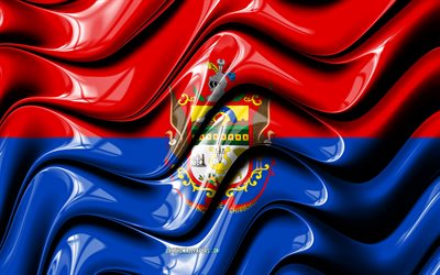 Chimborazo bandiera, 4k, Province dell&#39;Ecuador, i distretti amministrativi, Bandiera del Chimborazo, 3D arte, Provincia di Chimborazo, ecuador province, Chimborazo 3D bandiera, Ecuador, Sud America, il Chimborazo