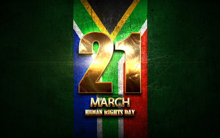 Human Rights Day, March 21, golden signs, South African national holidays, South Africa Public Holidays, South Africa, Africa, Human Rights Day of South Africa