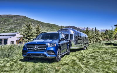 4k, Mercedes-Benz GLS450, offroad, X167, crossovers with van, 2019 cars, german cars, 2019 Mercedes-Benz GLS-class, HDR, Mercedes