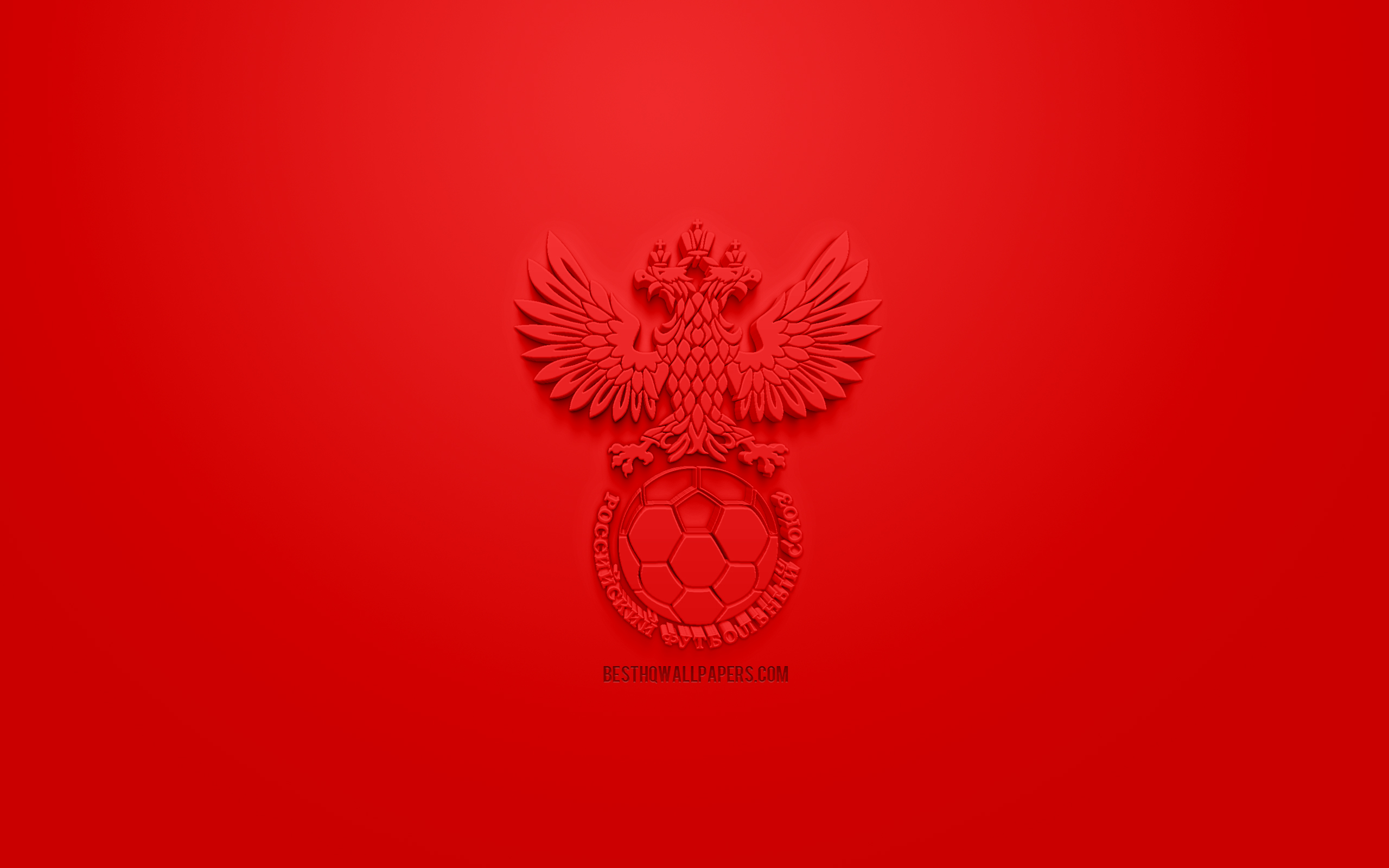 Download wallpapers Russia national football team, creative 3D logo