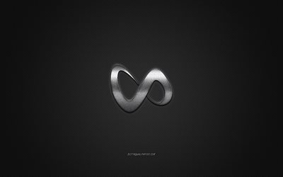 dj snake-logo, silber-gl&#228;nzende logo, dj snake metall-emblem, franz&#246;sischer dj, william sami etienne grigahcine, grau carbon-faser-textur, dj snake, marken, kreative kunst