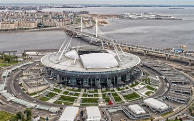 Krestovsky Stadium, Gazprom Arena, Saint Petersburg Stadium, Russian football stadium, Krestovsky Island, Saint Petersburg, Russia, FC Zenit Stadium, Euro 2020 stadiums