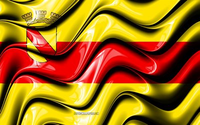 Baden-Baden Bandeira, 4k, Cidades da Alemanha, Europa, Bandeira da Baden Baden, Arte 3D, Baden-Baden, Cidades alem&#227;s, Alemanha 3D bandeira, Alemanha