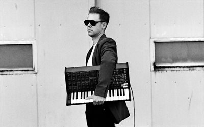 Armin van Buuren, Hollandalı DJ, fotoğraf &#231;ekimi, siyah beyaz, portre, pop&#252;ler DJ